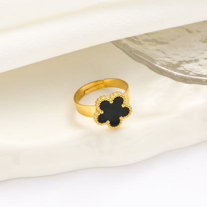 Clover Flower Adjustable Ring