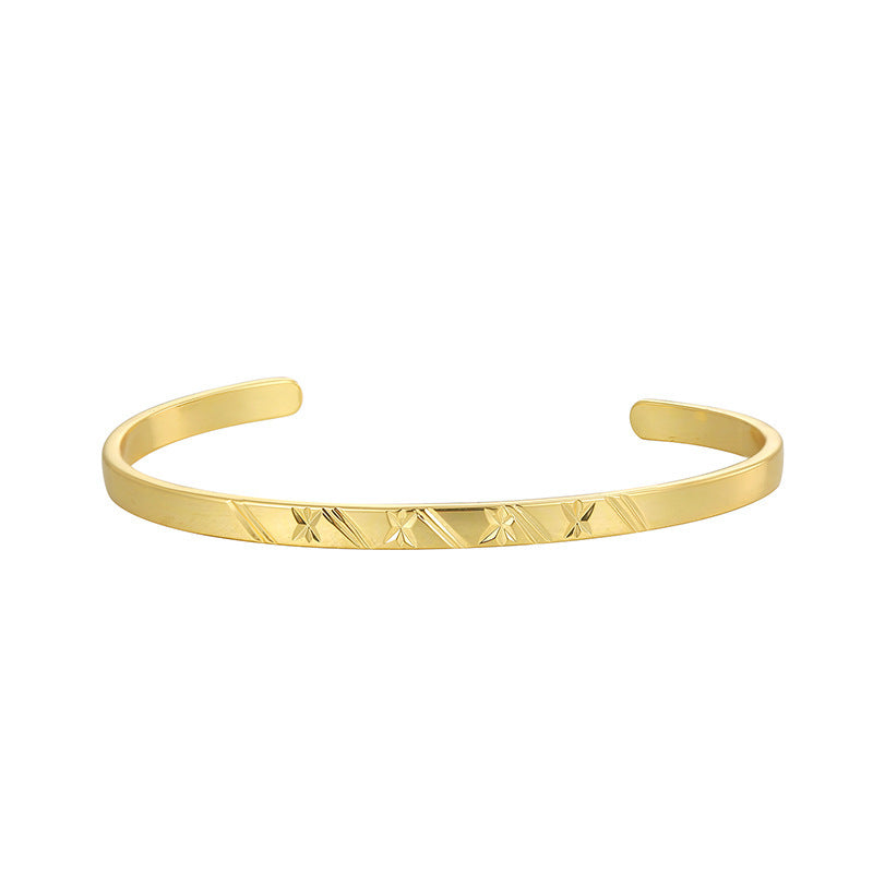 Gold Pattern Bangle