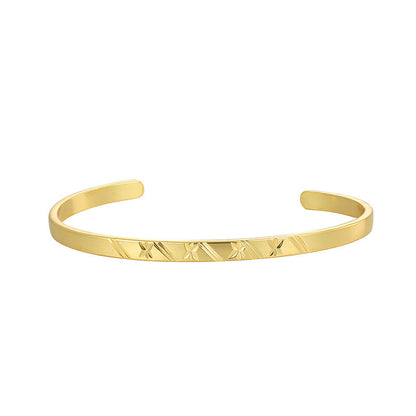 Gold Pattern Bangle