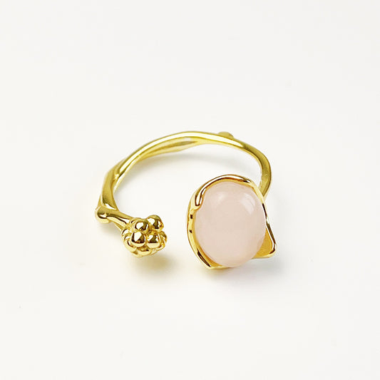 Pink Crystal Ornament Ring