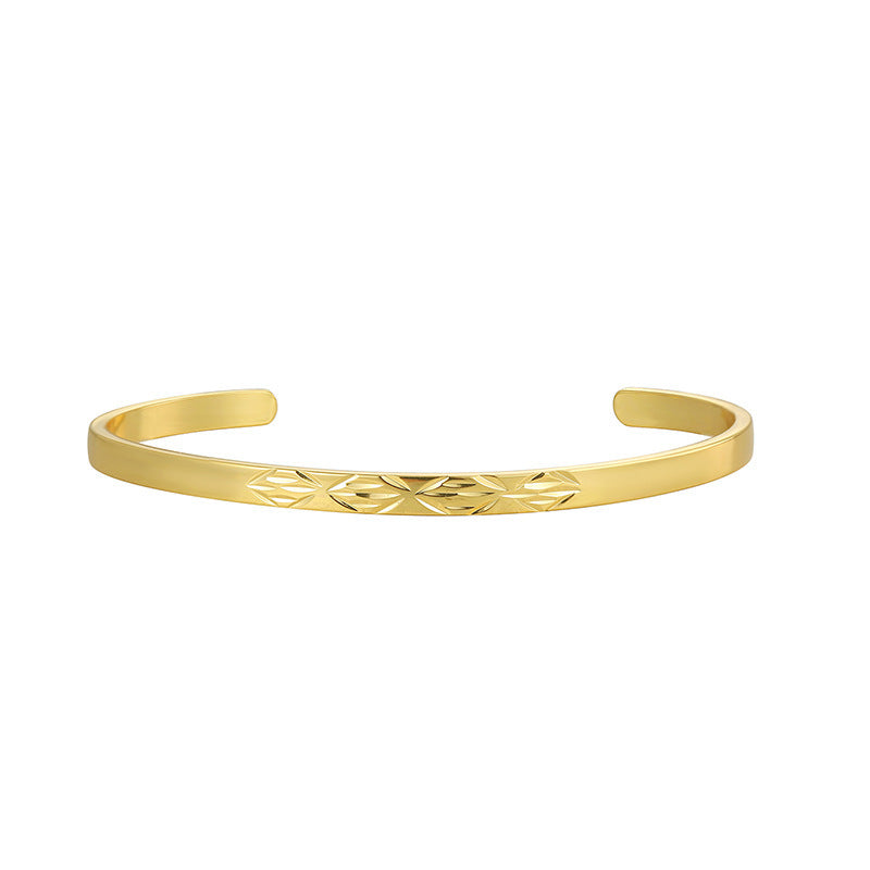 Gold Pattern Bangle