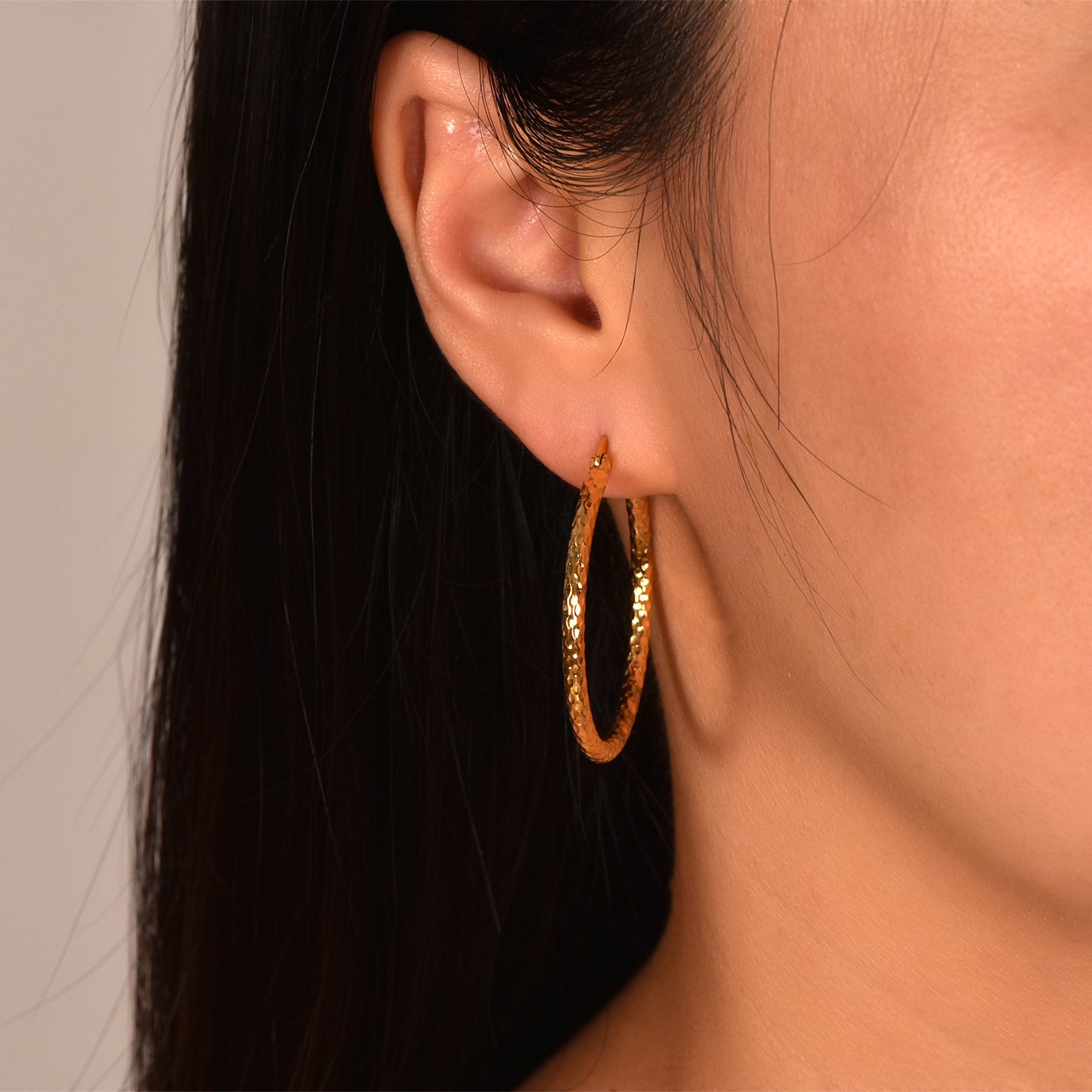 Textured Hoop Earrings