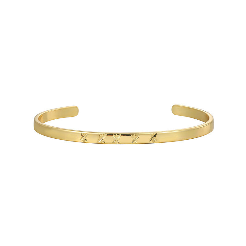 Gold Pattern Bangle