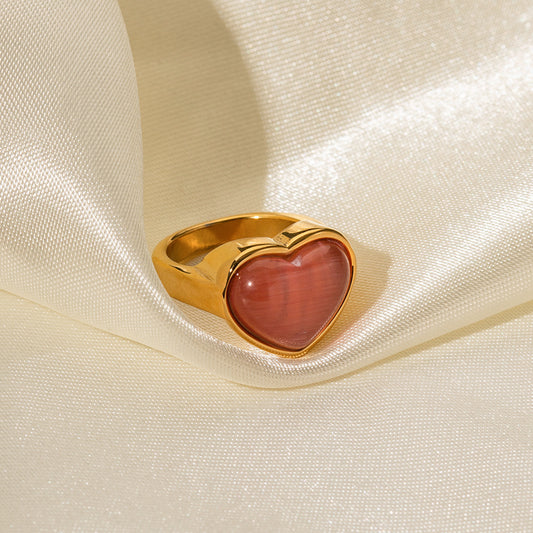 Opal Heart Ring