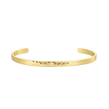 Gold Pattern Bangle