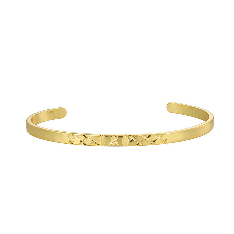 Gold Pattern Bangle