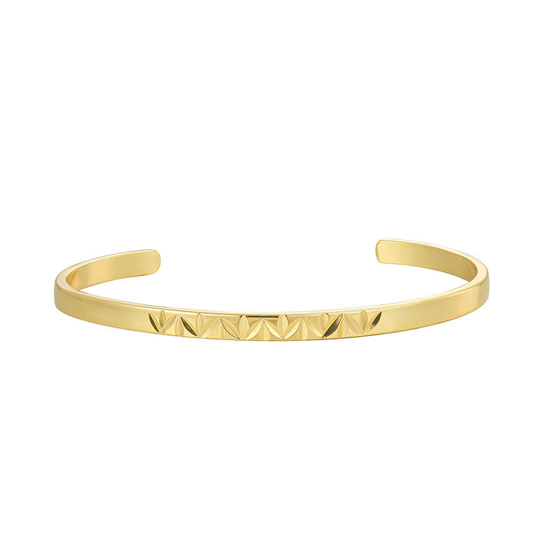 Gold Pattern Bangle