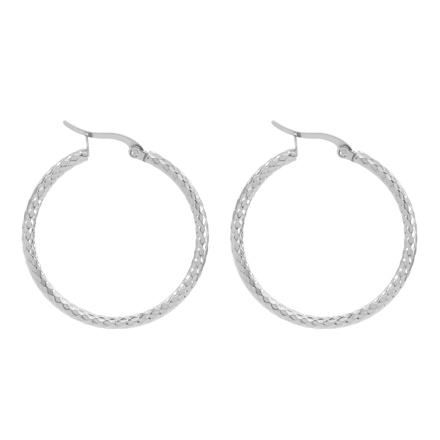 Textured Hoop Earrings