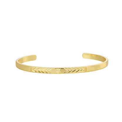 Gold Pattern Bangle