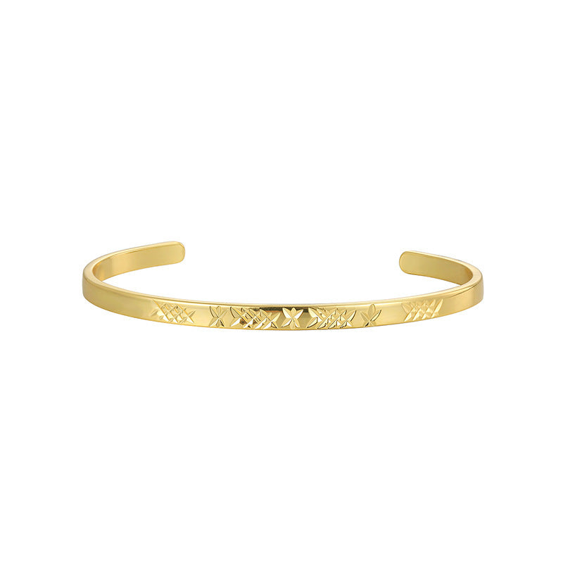 Gold Pattern Bangle