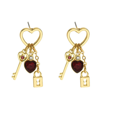 Enchanted Heart Lock Earrings