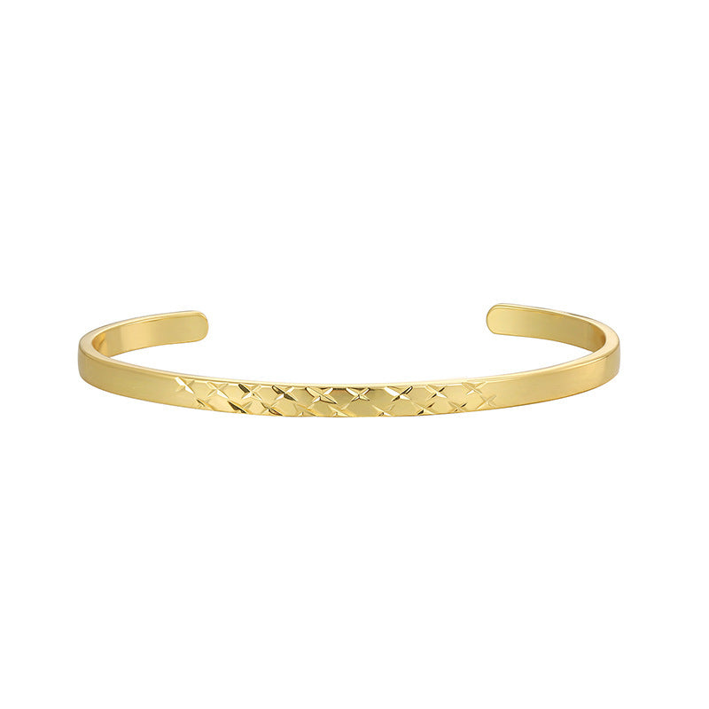 Gold Pattern Bangle