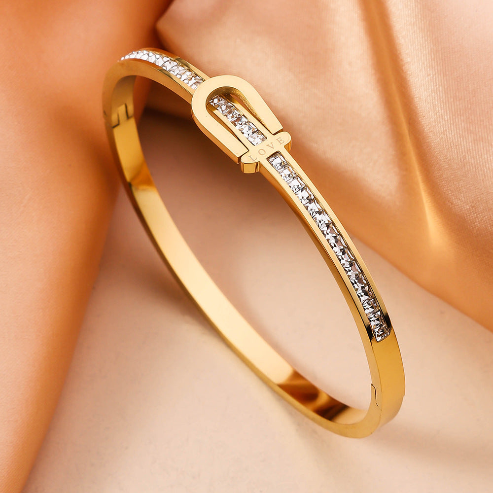 Sleek Elegance Love Bangle