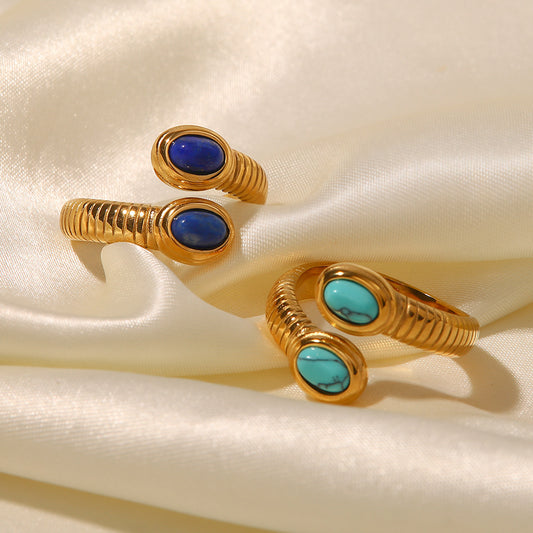 Lapis Serpentine Ring