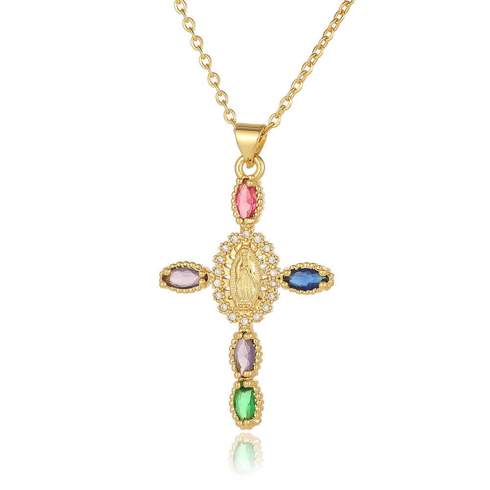 Gold Cross Ensemble Necklace