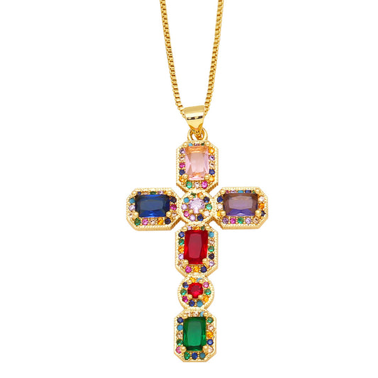 Zircon Cross Necklace