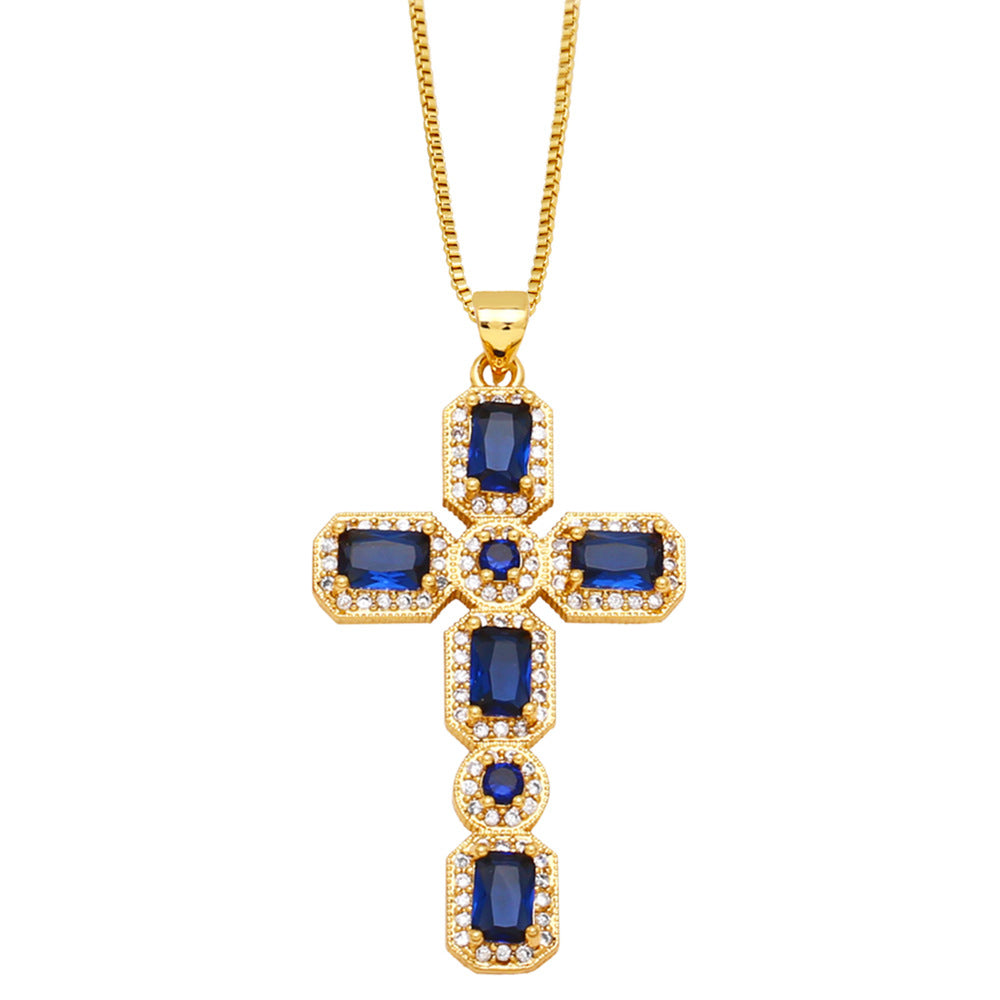 Zircon Cross Necklace