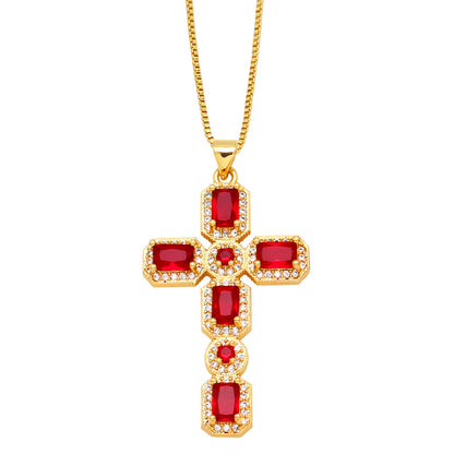 Zircon Cross Necklace