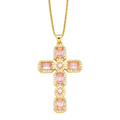 Zircon Cross Necklace