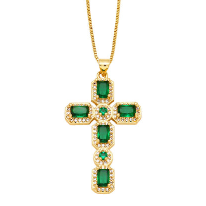 Zircon Cross Necklace