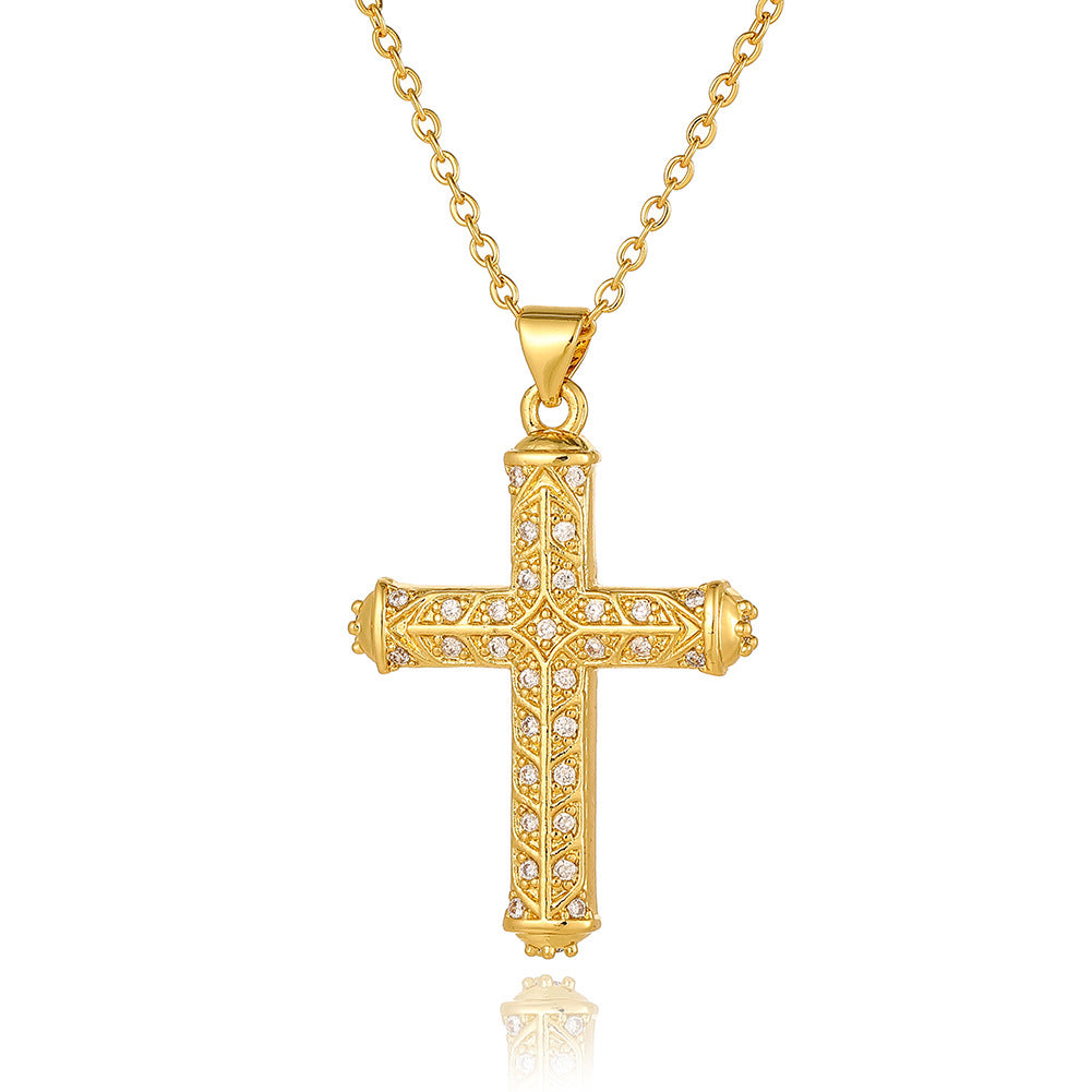 Gold Cross Ensemble Necklace