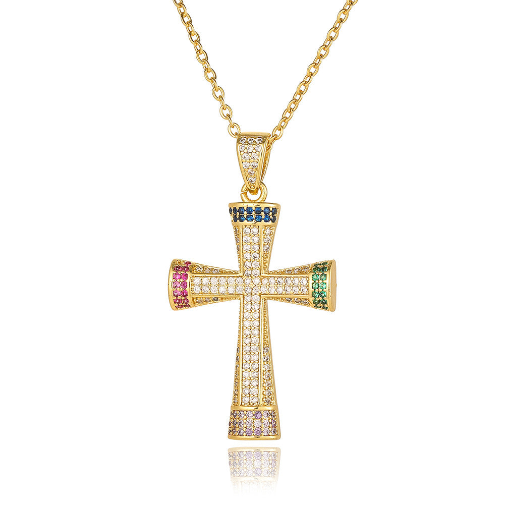 Gold Cross Ensemble Necklace