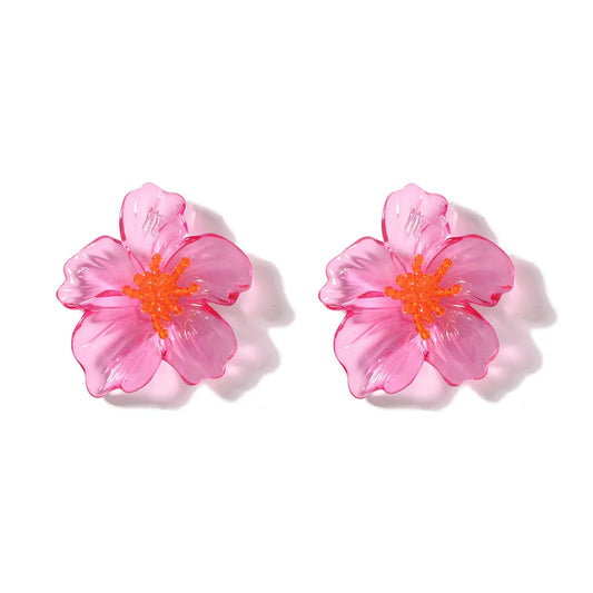 Acrylic Flower Stud Earrings