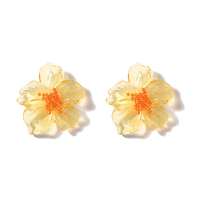 Acrylic Flower Stud Earrings