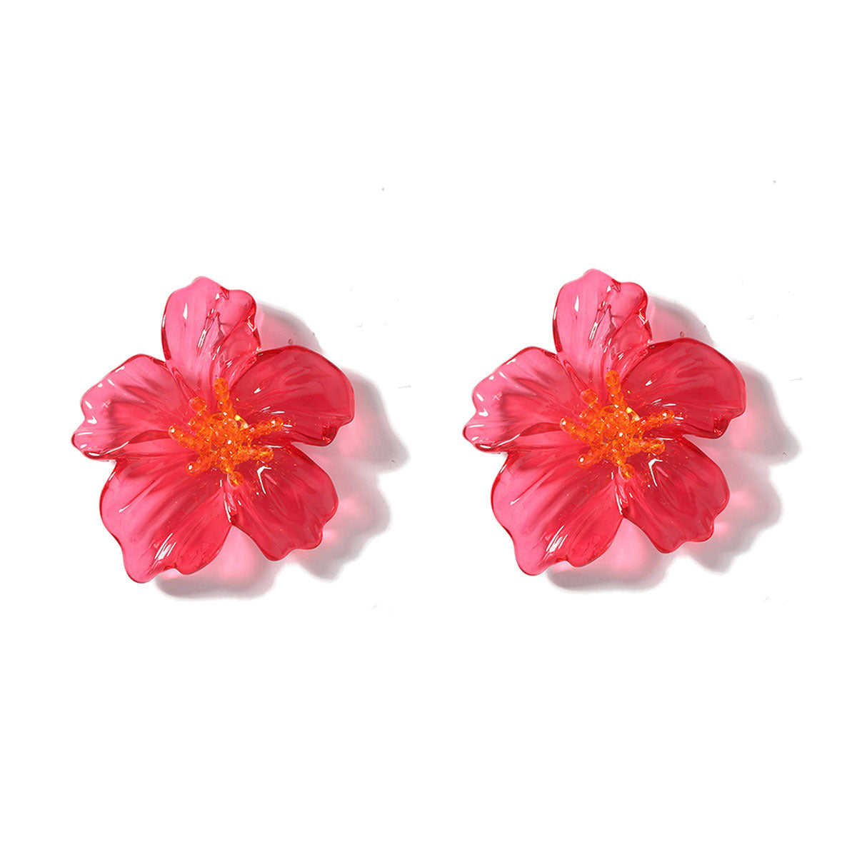 Acrylic Flower Stud Earrings