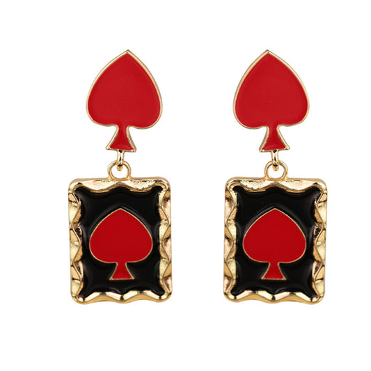 Red Ace Earrings