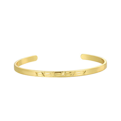 Gold Pattern Bangle