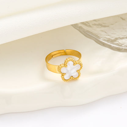 Clover Flower Adjustable Ring