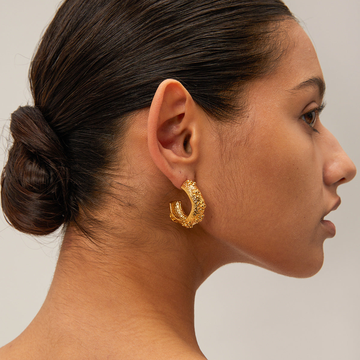 Textured Hammered Earrings