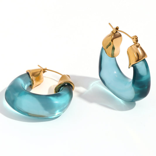 Retro Acrylic U-shaped Earrings