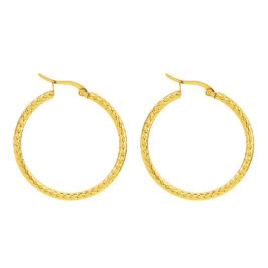 Textured Hoop Earrings