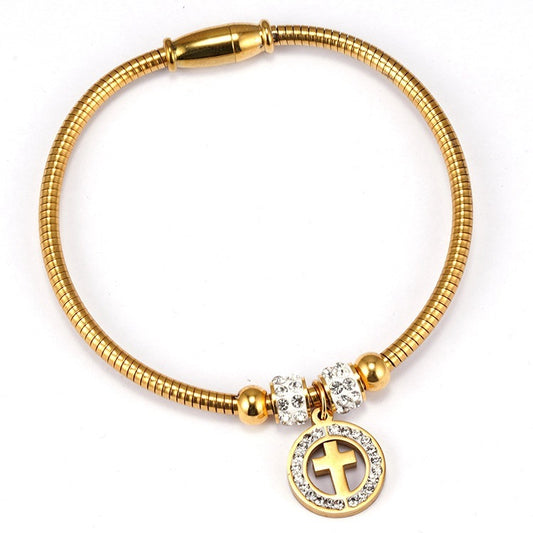 Diamond Cross Bracelet